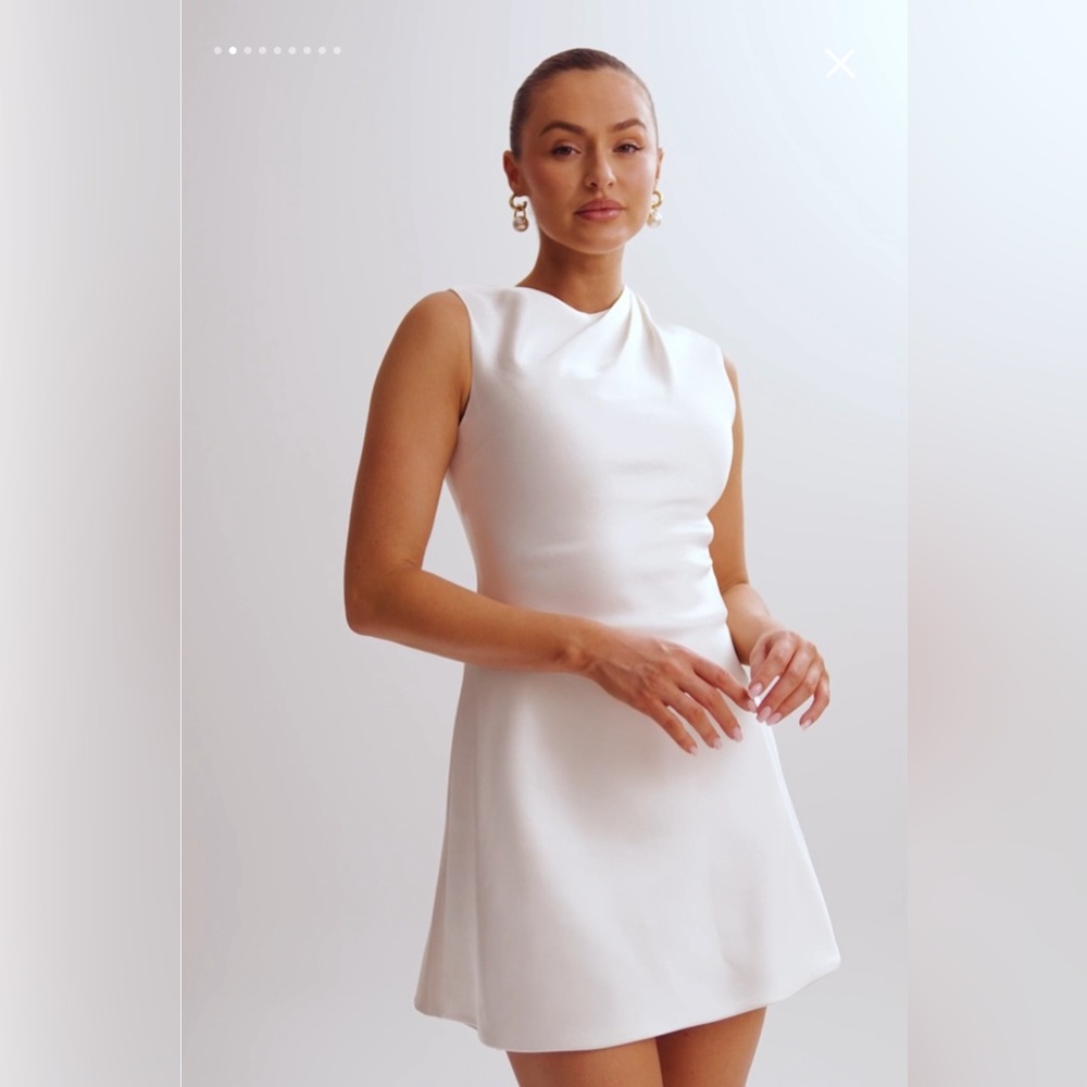 MESHKI GRANGER SATIN MINI DRESS